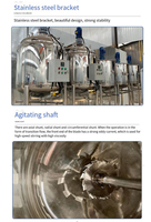 Cuve de mélange industrielle en acier inoxydable 500L 1000L 2000L avec chemise chauffante et cuve sous pression pour liquides