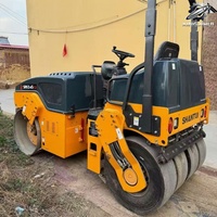Compacteur vibrant à tambour unique et pneus pneumatiques SHANTUI SRK045 d'occasion, bien entretenu, livraison rapide, faible nombre d'heures de fonctionnement