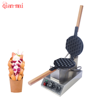 Machine à gaufres à bulles en forme de cœur miniature commerciale, machine à gaufres à base d'œufs avec revêtement antiadhésif