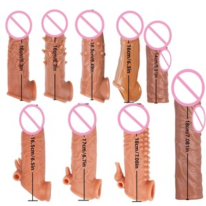 Thực Tế Dương Vật Giả Tay Áo Chất Lỏng Silicone Dildo Bao Cao Su Extender Tái Sử Dụng Bao Cao Su Kích Thước Lớn Người Lớn Đồ Chơi Cho Nam Giới - Product Image 6