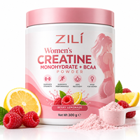 Créatine monohydrate + BCAA en poudre pour femmes, saveur limonade aux fruits rouges, supplément nutritionnel sportif, marque privée, approvisionnement en vrac OEM