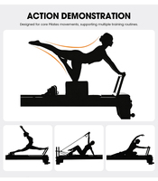 Machine de Pilates portable en bois, lit coulissant pliable, équipement d'exercice pour le renforcement du tronc, pour la maison, le yoga et la remise en forme quotidienne