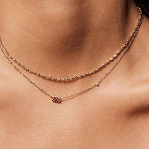 MICCI in acciaio inox 18K placcato oro impermeabile gioielli Non appannamento angelo <span class=keywords><strong>numero</strong></span> Dainty <span class=keywords><strong>collana</strong></span> - Product Image 1