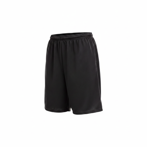High Street Men's Black Vintage Deco Mesh Fitness Gym Shorts Nuevo verano Tallas grandes Sports Run Jogging 100% Poliéster Cargo Shorts - Product Image 2