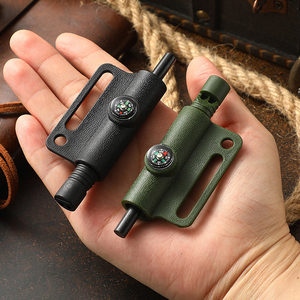 Encendedor de Magnesio Bochen, Encendedor de Fuego de Gran Tamaño, Funda Kydex, Cuchillo Recto, Herramientas de Caza y Camping con Brújula y Silbato - Product Image 5