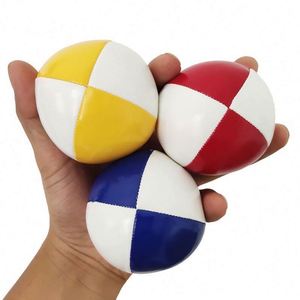 Magnifiques balles souples multicolores avec logo personnalisé imprimé, jouet de jonglage promotionnel professionnel à 4 panneaux - Product Image 4