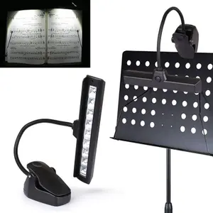 Cheap Eco-friendly eye protection folding USB LED music book reading light with clip for desktop computer music stand