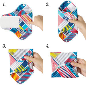 Serviettes hygiéniques réutilisables en coton de bambou, lavables, pour l'<span class=keywords><strong>hygiène</strong></span> féminine, post-partum et allaitement, confortables - Product Image 3