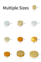 Bouchon à vis double ligne argentée or mat avec fermeture en aluminium, portable et écologique, durable pour bouteilles
