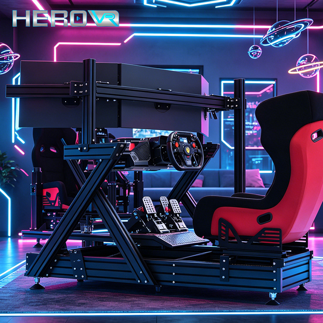 HEROVR Best Seller Racing Simulator Machine Real Steering Wheel Racing Game for Indoor Arcade