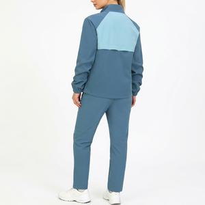 Ensemble de survêtement color block pour femme, veste à col montant et pantalon long - Product Image 6