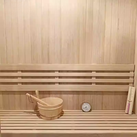 Sauna traditionnel extérieur pour 2 à 4 personnes, cabine de sauna carrée en bois massif avec panneau de commande pour la maison, le jardin et la cour.