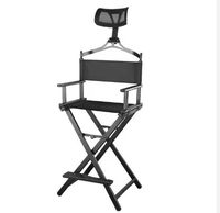 Chaise de Réalisateur Professionnelle Pliante en Métal, Portable et Robuste, pour Utilisation Intérieure et Extérieure, Idéale pour le Camping, le Maquillage, la Plage et comme Mobilier.