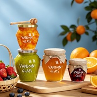 Bocaux en verre Orcio tendance de qualité alimentaire 106ml 212ml 314ml avec couvercles à vis pour confiture, bougies, aliments, miel et stockage en cuisine