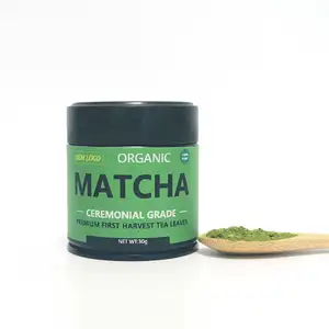 Chá verde Matcha em pó Matcha de marca própria personalizado Chá verde Matcha em pó japonês