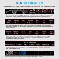 Navihua pour Ford Mustang 2015-2022, tableau de bord numérique du côté passager, compteur de vitesse, instrument de course automobile