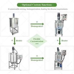 Tanque de mezcla y agitación de acero inoxidable de grado alimenticio de 1000 litros, 1000l, 500 L, 100l, 50l, para pegamento o PVA, para disolver azúcar - Product Image 5