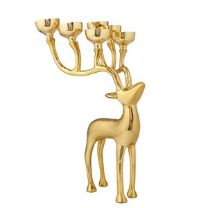 Aluminum Deer T Light <b>Candle</b> <b>Holder</b> Glossy Gold Finish Table Centerpiece Decorations Other <b>Candle</b> <b>Holders</b> <b>Lanterns</b> - Product Image 4
