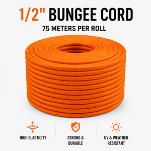 Cordon d'ancrage élastique Slack Line 14 mm, charge de rupture 280 kg, extension 260 %, 250 pieds, pour entraînement et clôture élastique - Product Image 2