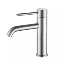 Robinet de lavabo en acier inoxydable 304 à montage sur plan ZY-B509L, design tendance, mitigeur eau chaude et froide, robinet de salle de bain en céramique