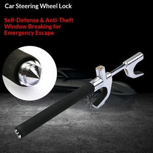 Candado de Volante en Forma de U, Retráctil y Ajustable, de Acero Inoxidable, <span class=keywords><strong>para</strong></span> Defensa Personal en el Automóvil, Superventas Transfronterizo - Product Image 2