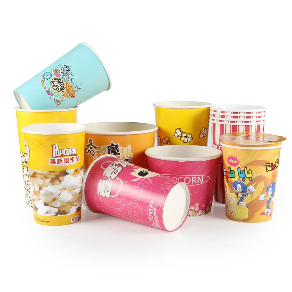 Wholesale Disposable Paper Popcorn Box Microwave Popcorn Food Packaging Boxes