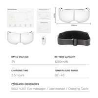 Augenmassagegerät mit 4 Modi, Airbag-Vibration, Wärmekompression, Schlafmusik, USB-Aufladbar für Augenentlastung