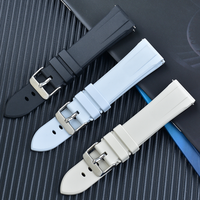Bracelet de montre de luxe en caoutchouc FKM à dégagement rapide, en fluororubber, souple, durable, respirant, sportif, de remplacement