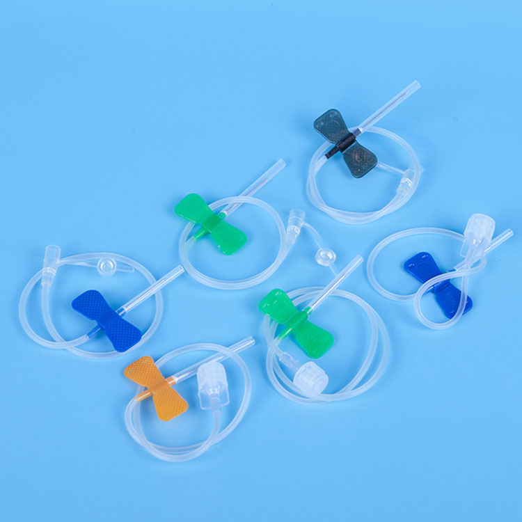 Suministros de infusión médica para uso hospitalario 20/21/22/23/24/25/26G Conjunto de aguja de mariposa estéril desechable para vena del cuero cabelludo