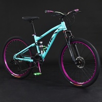 Vélo de montagne haute performance 24/30 vitesses, cadre en acier haute teneur en carbone, freins à disque doubles, unisexe, Dirt Jumper, roues de 24 et 26 pouces