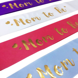 Cinta de satén Mom To Be Satin para Género, cinta blanca y azul, rosa, fiesta, decoraciones para Baby Shower, suministros, regalos - Product Image 3