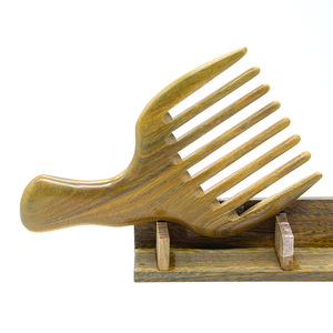 <b>Wide</b> Tooth Sandalwood Hair <b>Comb</b> 15-20Cm Handmade U Shape For General Population - Product Image 5