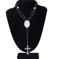 Offre spéciale! Collier pendentif ovale à sublimation, chaîne à perles, bijou blanc