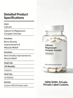 Comprimés de complexe calcium-magnésium, complément alimentaire pour la santé des os, des muscles et des nerfs, OEM