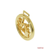 Pendentif rond découpé en métal, porte-clés, breloques logo pour sac à main, personnalisable, vente en gros