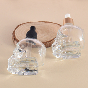 Transparent 50ml Frosted Black <strong>Skull</strong> Essential Oil Dropper <strong>Glass</strong> <strong>Bottle</strong> for Cosmetics Screen Printing Perfumes Other Liquids - Product Image 6