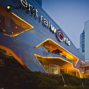 Hiện đại phong cách chống cháy Hợp kim nhôm Rèm tường Bảng điều khiển mới thời trang thương mại kiến trúc cho bên ngoài ứng dụng - Product Image 1