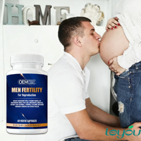 Complément de fertilité masculine en capsules – Mélange de vitamines pour stimuler le nombre de spermatozoïdes chez l'homme – Produit de beauté végétalien, faible en gras et en sucre