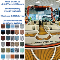 Tapis de pont de bateau XYFMarine personnalisable 6 mm/épaisseur sur mesure pour yacht, gravé au laser CNC en EVA imitation cuir pour Nautique Super Air 230