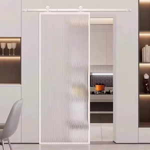 Porte coulissante en verre de qualité supérieure avec système dissimulé, murale, à glissière intégrée, pour salles de bain résidentielles et commerciales - Product Image 6