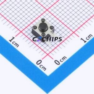 TSC08-CBW1EH3.8 Tactile Switch Through hole-3P,4.5x4.5mm Switch Single Pole Single Throw Round Button 1.8N Right Angle Insert - Product Image 1