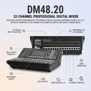 Consola Mezcladora de Audio Profesional Digital de 32 Canales DM16.6 de Metal con Controlador de DJ Bluetooth - Product Image 2