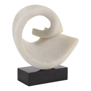 Scultura moderna a spirale in resina su base di marmo per decorazioni per la casa, soggiorno, bagno, tavolino da caffè. - Product Image 2