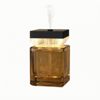 Diffuseur de parfum intelligent en verre 500 ml avec éclairage d'ambiance sans flamme pour chambre, salon, salle de bain - Style épuré