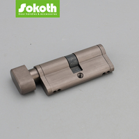Nouveau cylindre de serrure à mortaise en laiton massif avec coque en zinc réglable de 70-100 mm, avec 3 clés, moderne