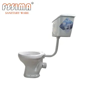 Low price Nigeria hanging wc ceramic sanitary ware two piece wash down wc toilet