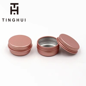 Pot rond vide de 10g, 50g, 100g avec couvercle foncé, conteneur cosmétique en aluminium noir et boîte métallique. - Product Image 3