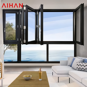 Ventana de Aluminio Plegable y Ahorradora de Espacio AIHAN, Personalizable para Dormitorio, con Vidrio de Doble y Triple Capa y Diseño de Plano Horizontal - Product Image 1