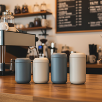 Boîte à Déjeuner Portable Personnalisée avec Logo, Pot Alimentaire Isotherme en Acier Inoxydable à Double Paroi, Contenant de Stockage pour Aliments, Tasses à Café
