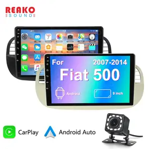 Reako For Fiat 500 2007-2014 9'' Android Car Radio Stereo Autoradio Carplay GPS Navigation Wifi BT FM 2+32GB With Camera